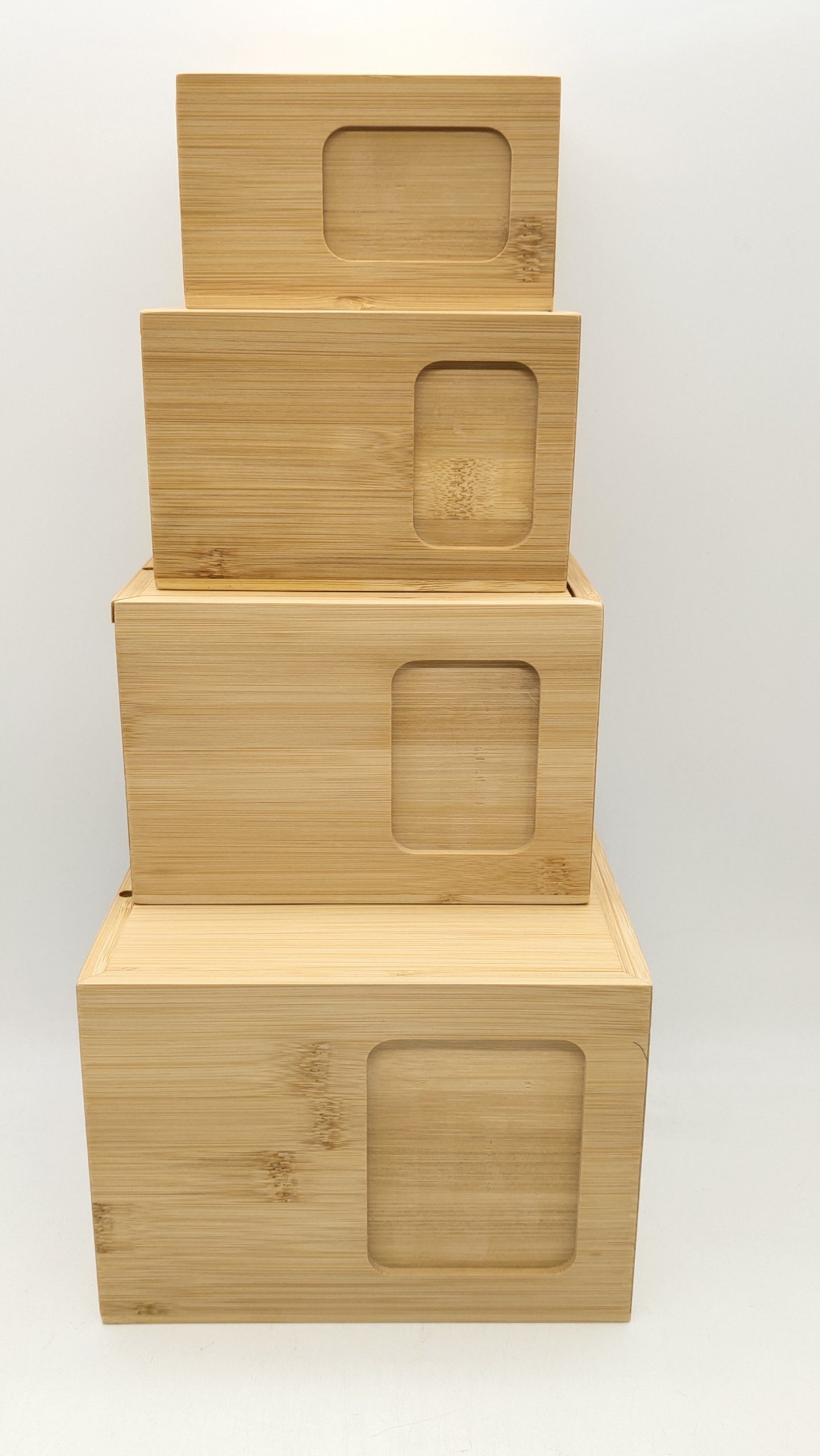 Urnas Bambú con cera (Juego completo 4 piezas)