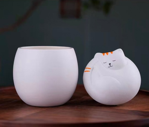 Urna Cerámica Gato Durmiente