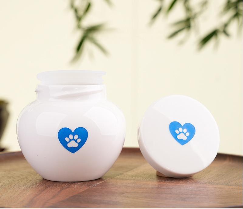 Urna Cerámica Bote 420ml Corazón Azul