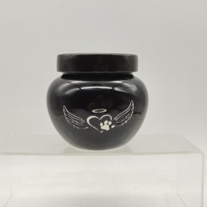 Urna Cerámica Bote 420ml Alas Blanco